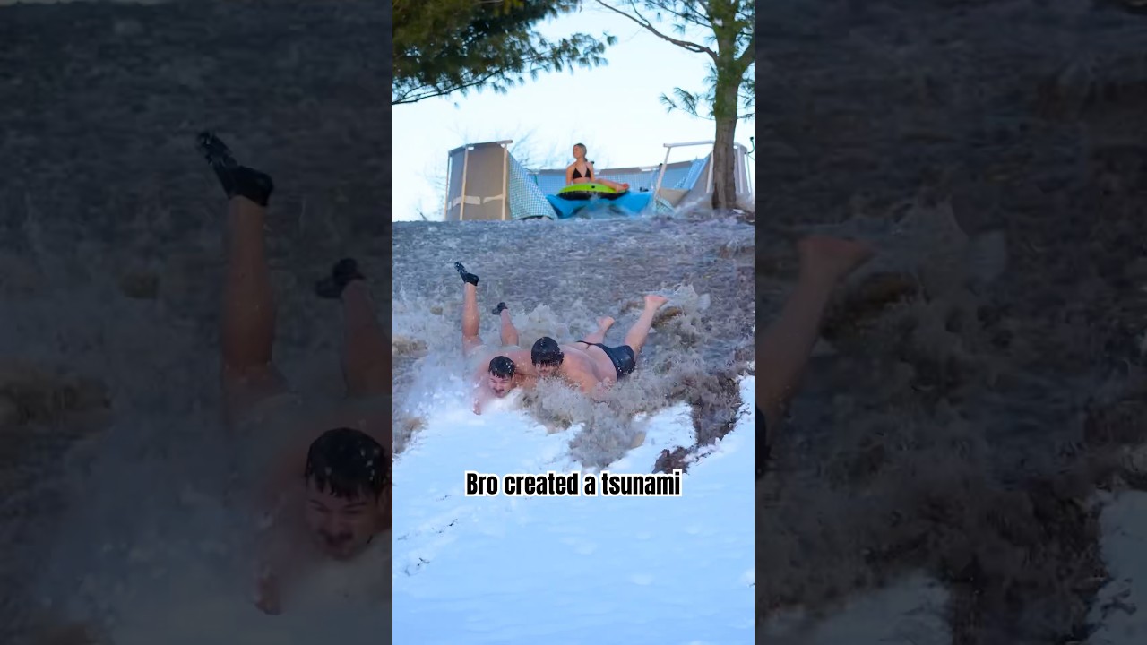 Backyard Pool Burst Creates Mini Tsunami 🌊
