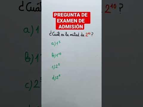 Pregunta de Examen de ADMISIÓN