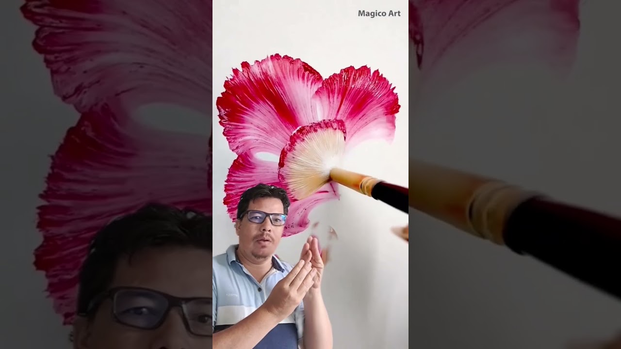 Pintar flores asi es facil #art #nocuentoconlosderechosdeautor #arte #onestroke