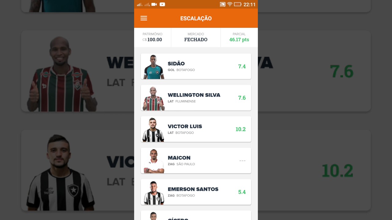 Parciais Cartola FC ⚽