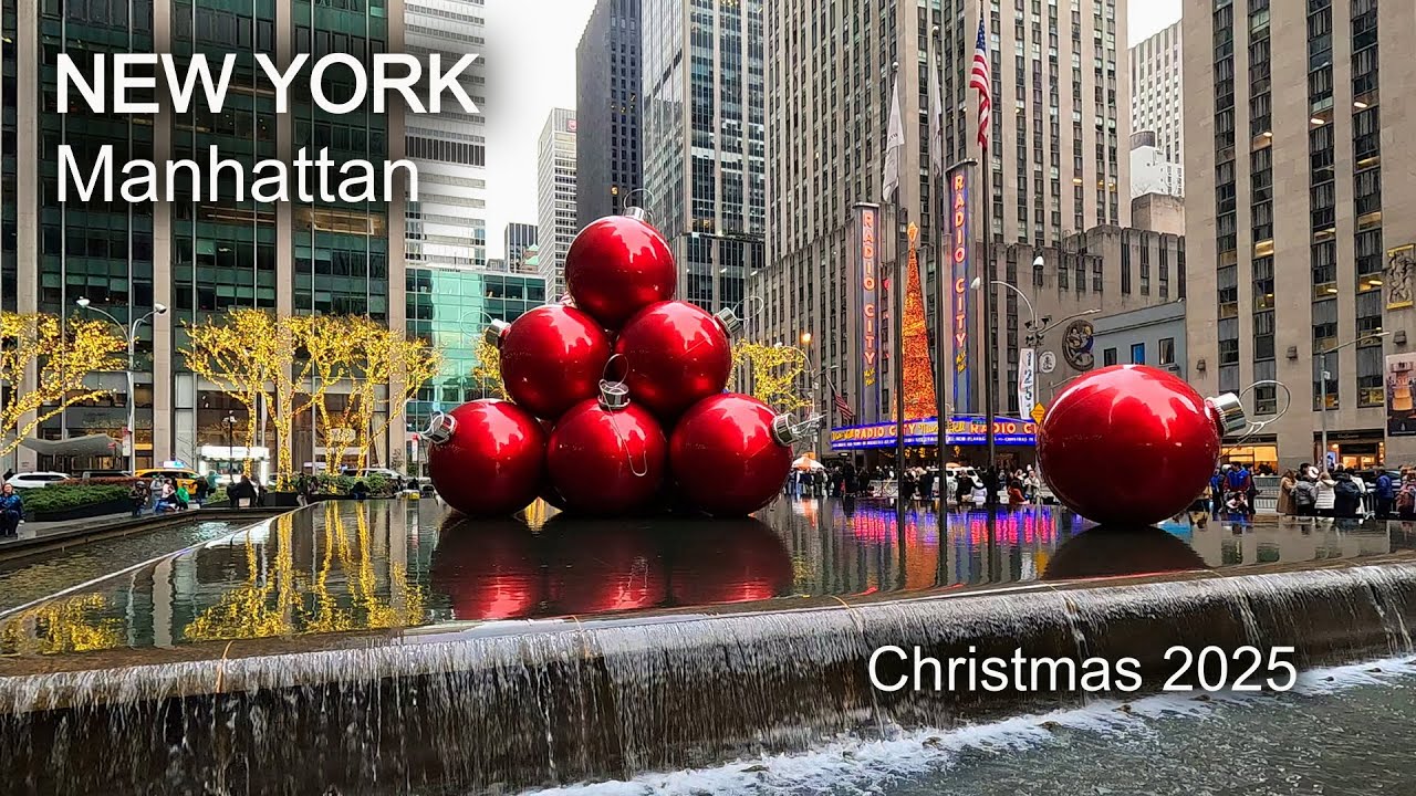 NYC Christmas 2025 Walk: Rockefeller to 57th St 🎄