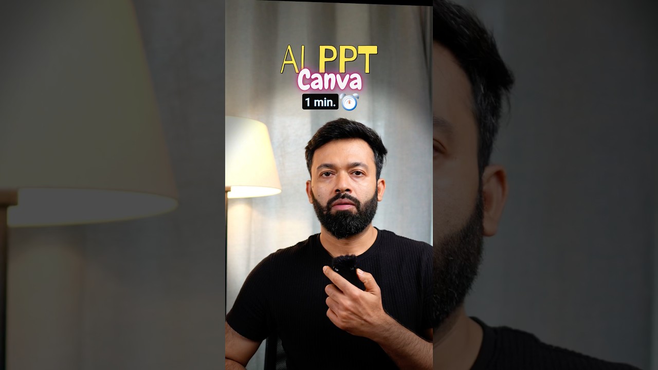 Create Free PPT in Under 1 Min with Canva AI ⚡
