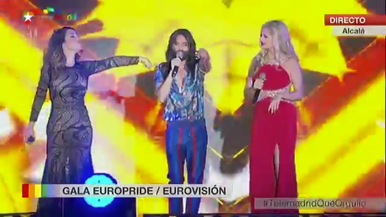 Conchita Wurst & Others Perform 'I Will Survive' at Madrid Pride 2017
