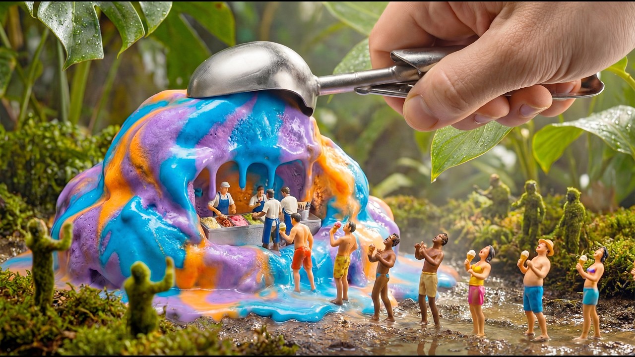 Mini-World vs Spoon: Cold, Sweet, No Escape｜AI Ultra Macro 4K