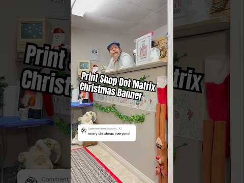 Making a dot matrix Christmas banner for our music school using a Commodore SX-64 & The Print Shop