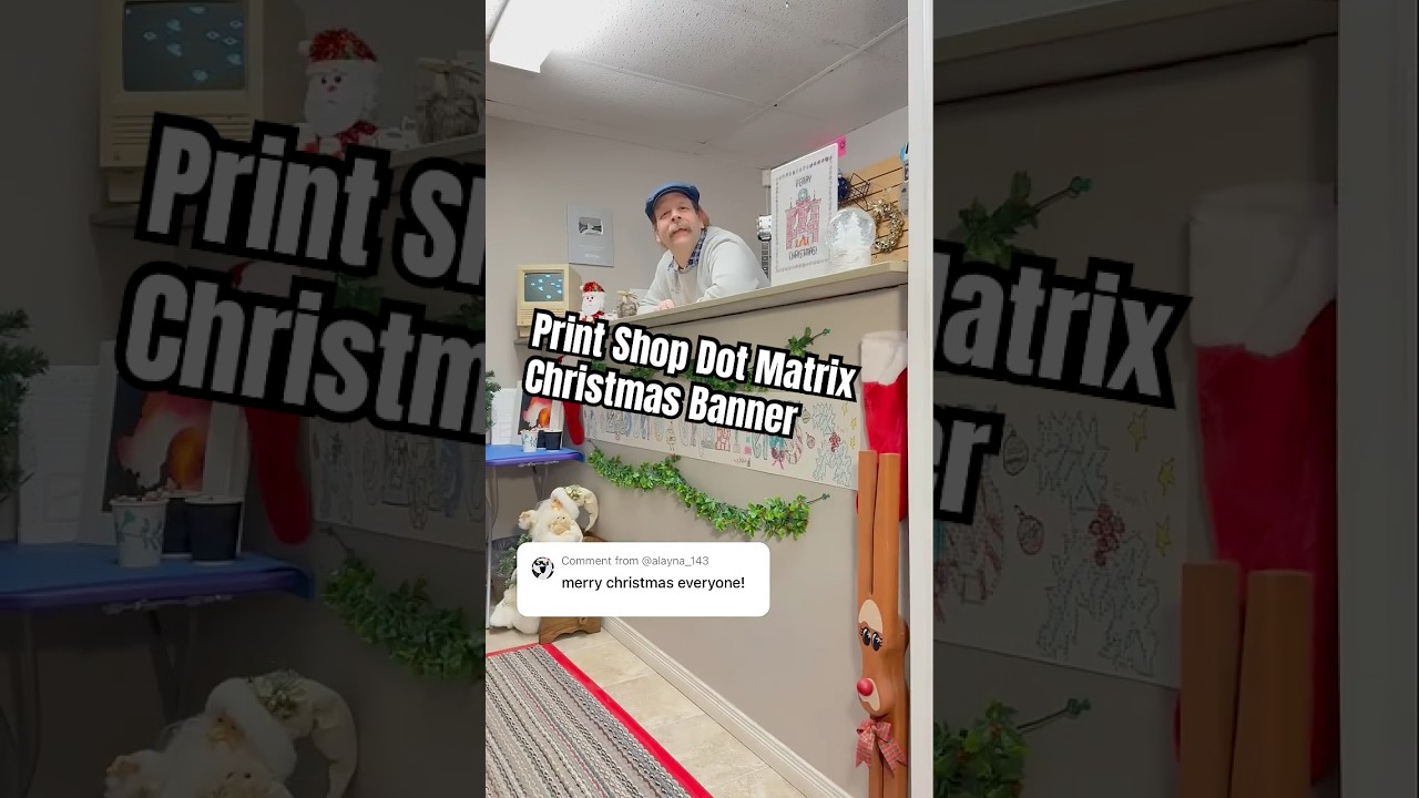 Create a Retro Dot Matrix Christmas Banner with a Commodore SX-64 🎄