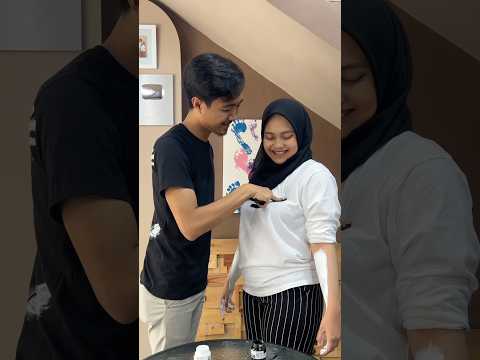 Bikin baju couple sendiri🖤🤍 tag pasangannya🥰 #pasutri #couple #bucin #diy #fyp