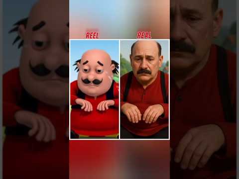 Motu Patlu cartoon reel 🔥 vs real 🔥#motupatlu#shorts#youtubeshorts