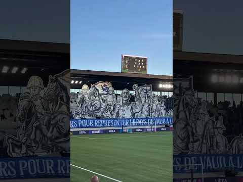 Le tifo des supporters du fc Lausanne Sport en conference League !