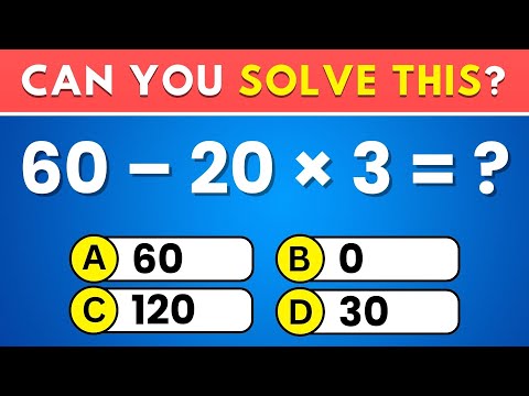 Can You Pass This Ultimate Math Quiz? 🧠 30 Tricky Math Questions 🔢
