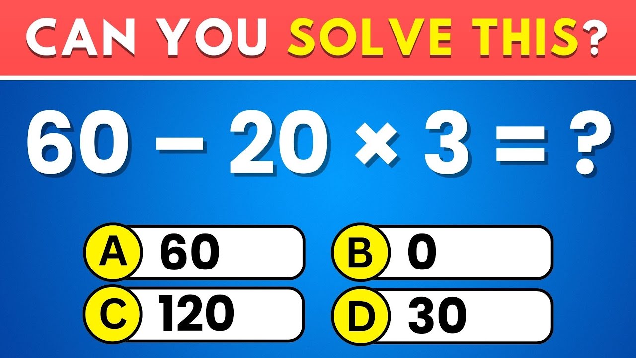Are You a Math Master? 🧠 Take the Ultimate 30-Question Math Challenge!