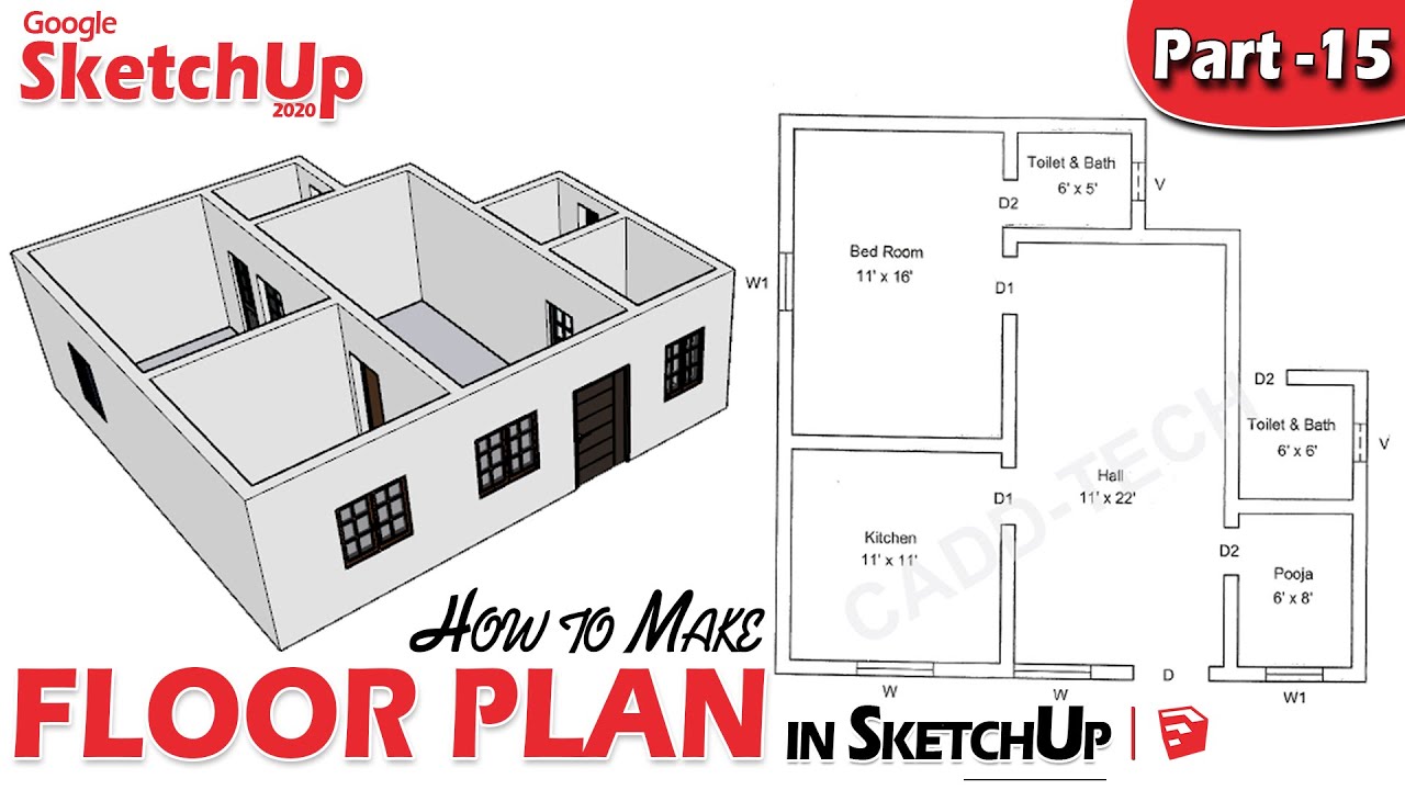 SketchUp Floor Plan Tutorial for Beginners π