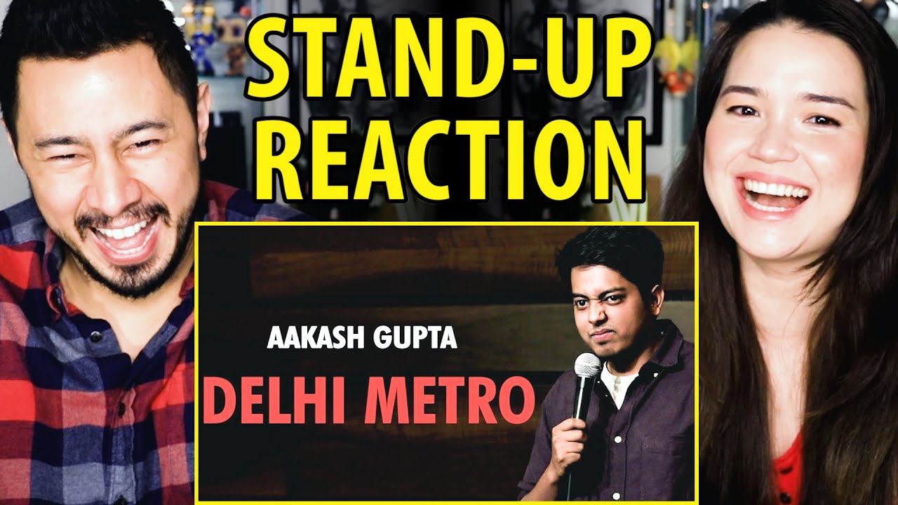 Aakash Gupta's Delhi Metro Comedy | Jaby & Achara's Reaction 🚇
