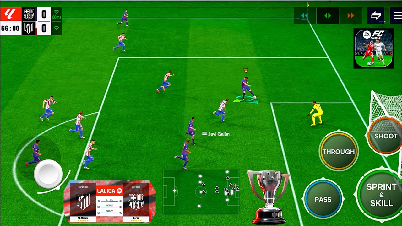 Fc Mobile La Liga Online Match #2 Atlético Madrid Vs Barcelona #fcmobile26