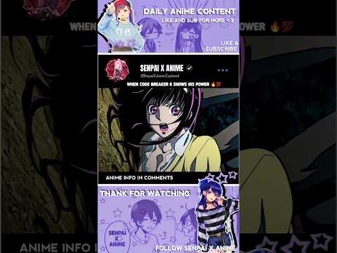 When code breaker 6 shows his power🔥|Code breaker|#anime #animeedits #animemoments#animeboy#sadanime