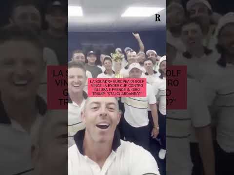 La squadra europea di golf vince la Ryder Cup contro gli Usa e prende in giro Trump