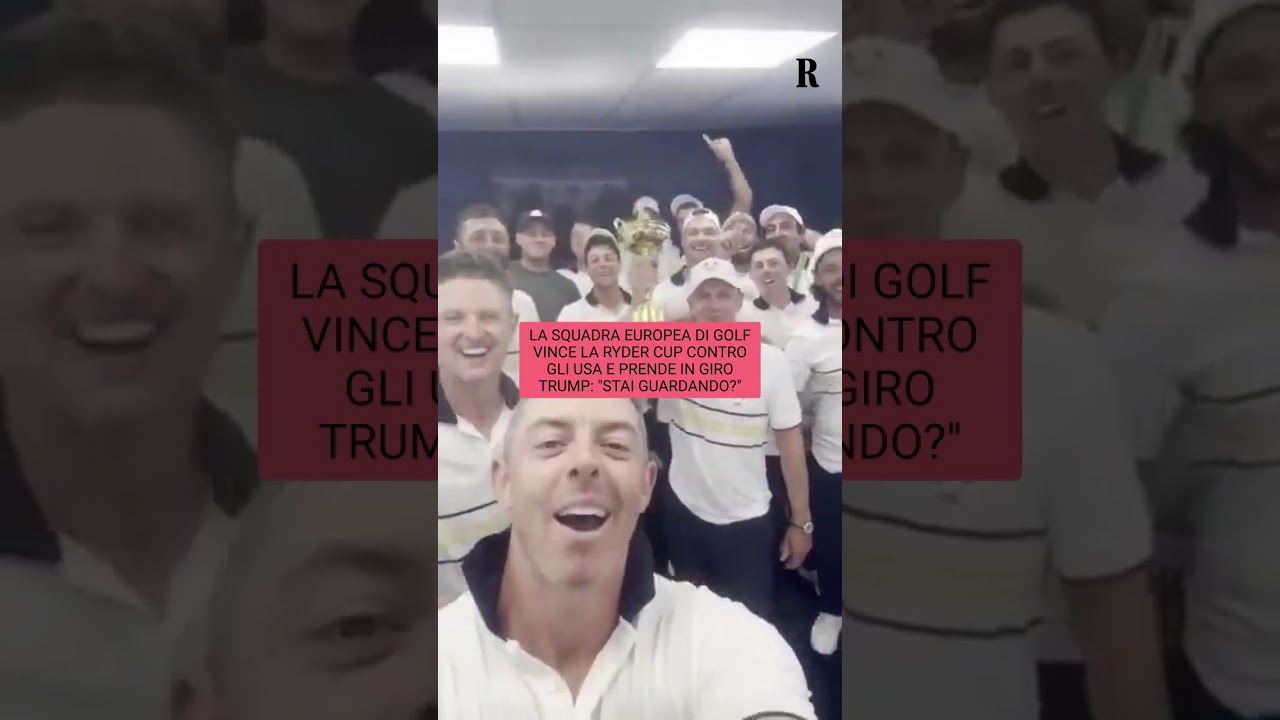 Team europeo di golf trionfa alla Ryder Cup contro gli Stati Uniti e prende in giro Trump