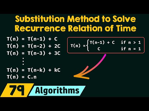 Substitution Method to Solve Recurrence Relation of Time