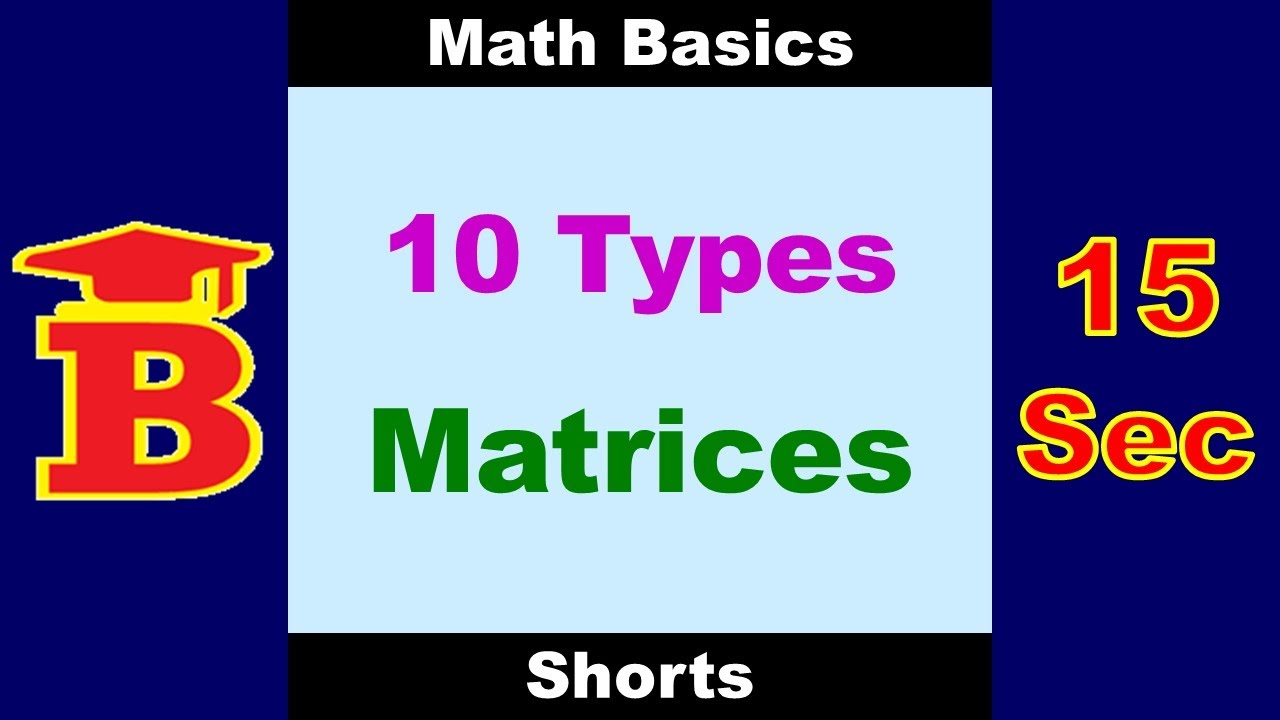 10 Types of Matrices Explained 📊