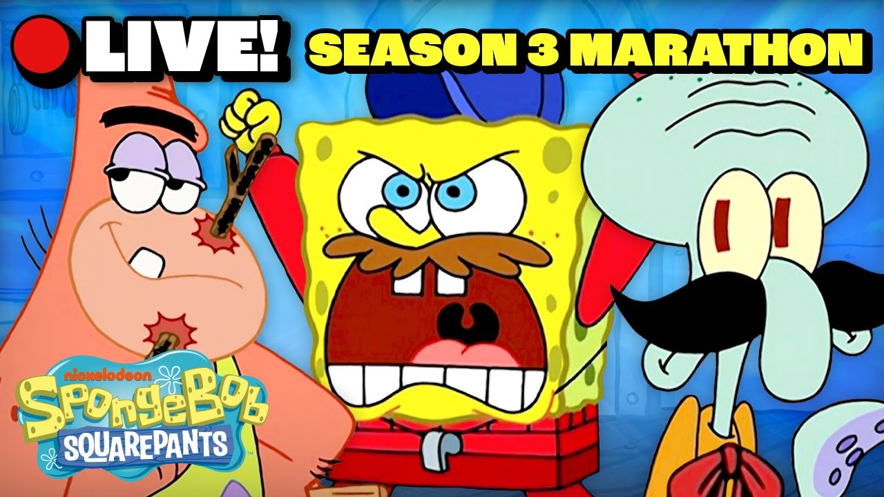 🔴 Live: SpongeBob Season 3 Marathon | @SpongeBobOfficial