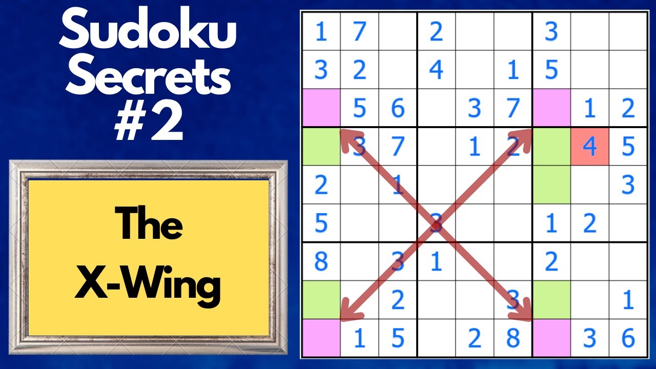 Unlock Sudoku Secrets! X-Wing Technique Explained in 60 Seconds 🔓