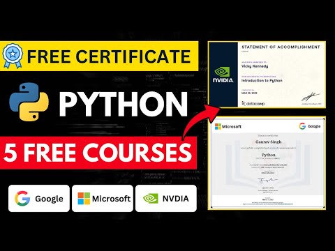 5 FREE Python Courses with Certificates | Learn Python for FREE in 2025 ๐ฅ