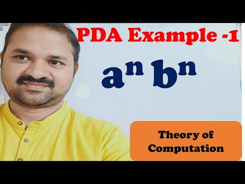 Construct PDA for the language L={a^n   b^n} || Pushdown Automata || TOC || FLAT || Theory of Comp