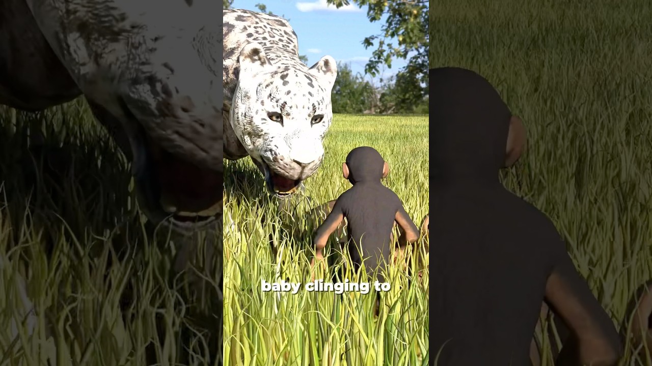 Leopard Adopts Baby Ape 🐆