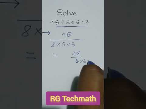 bodmas rule examples #shorts #bodmasrule #rgtechmath