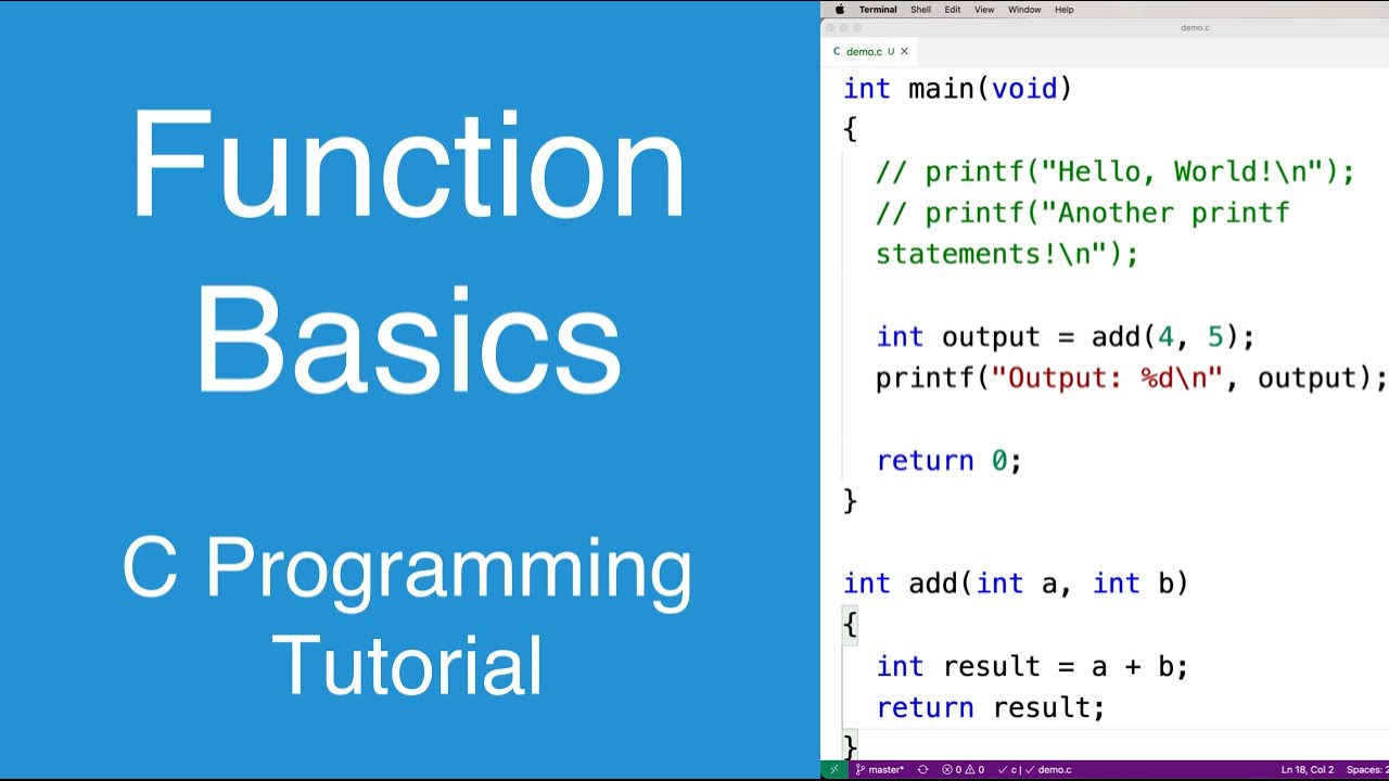 C Programming Functions Tutorial: Master the Basics with Examples 📘