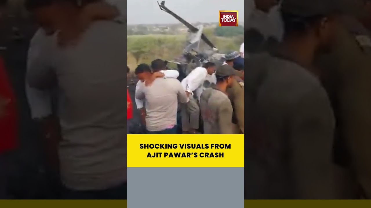 Ajit Pawar’s Crash Shocking Visuals from Baramati #ajitpawar #maharashtra