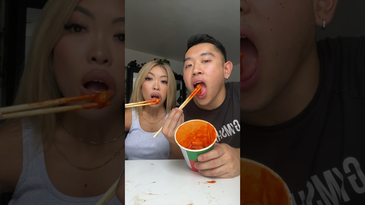 Trying Delicious Instant Korean Spicy Rice Cake Noodles 🌶️