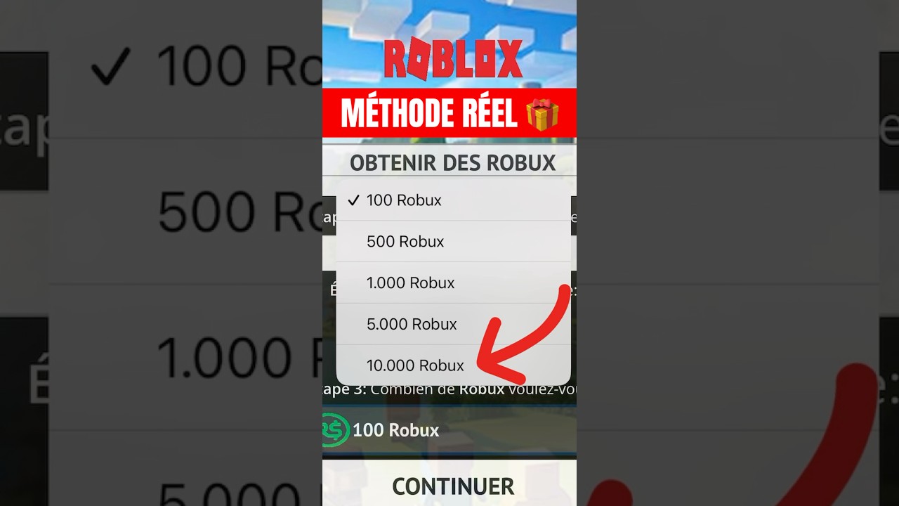 Méthode réelle pour obtenir des Robux gratuits 😍