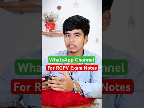 WhatsApp channel for RGPV Exam important topics and Important questions | @Growwithfarooque
