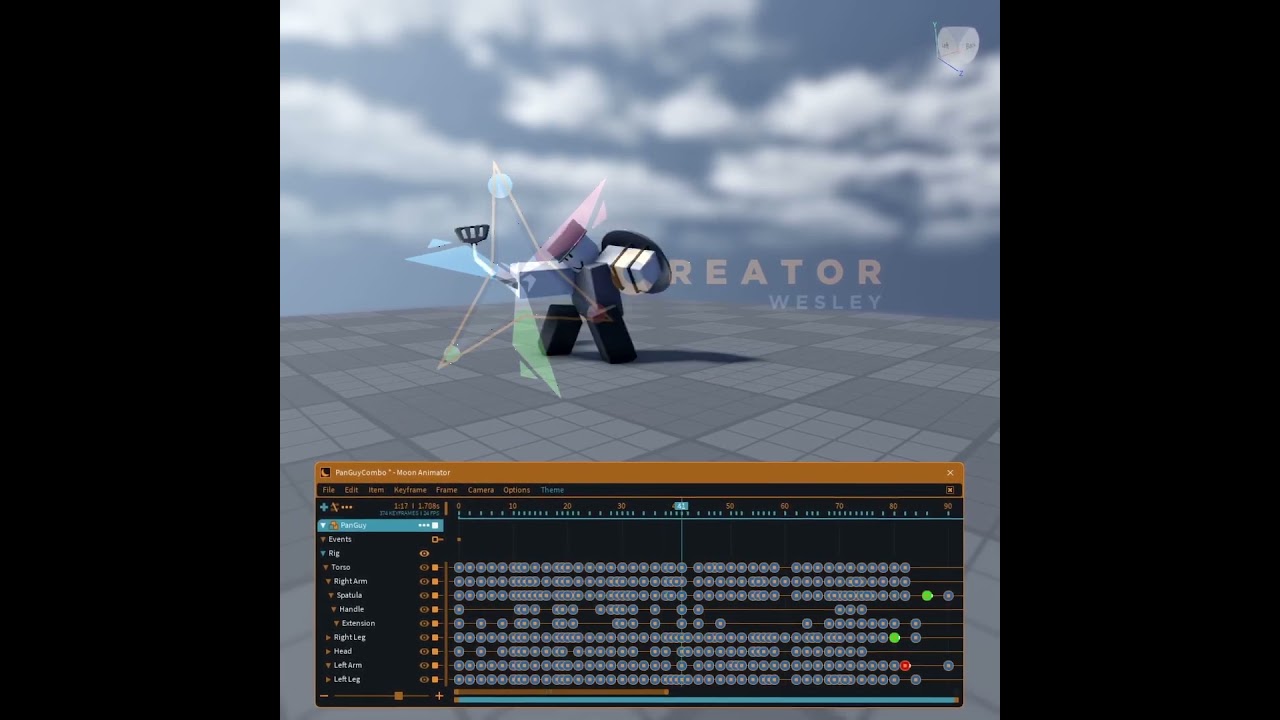Pan Guy Combo Animation 🌙 in Roblox Studio