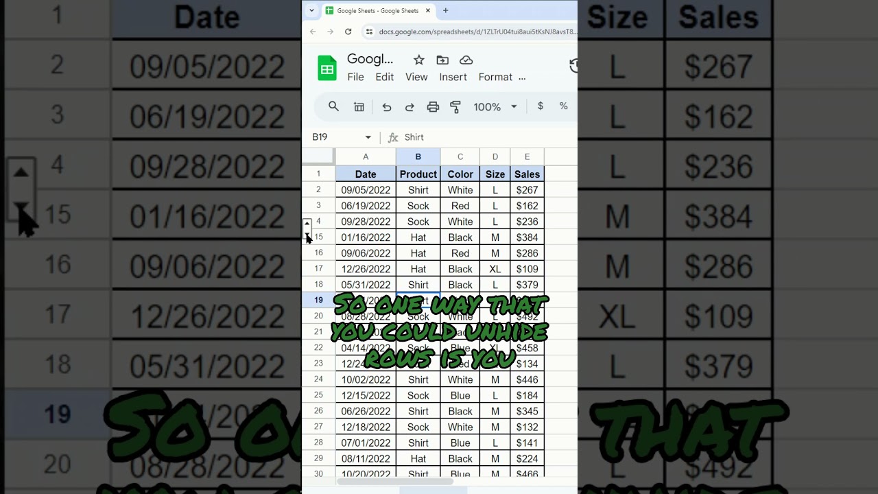 Easily Unhide Rows in Google Sheets 📊