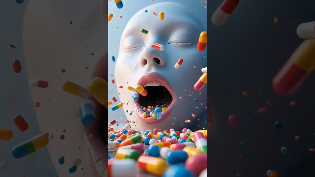 Surreal 3D Art of Pills & Human Face 🎨