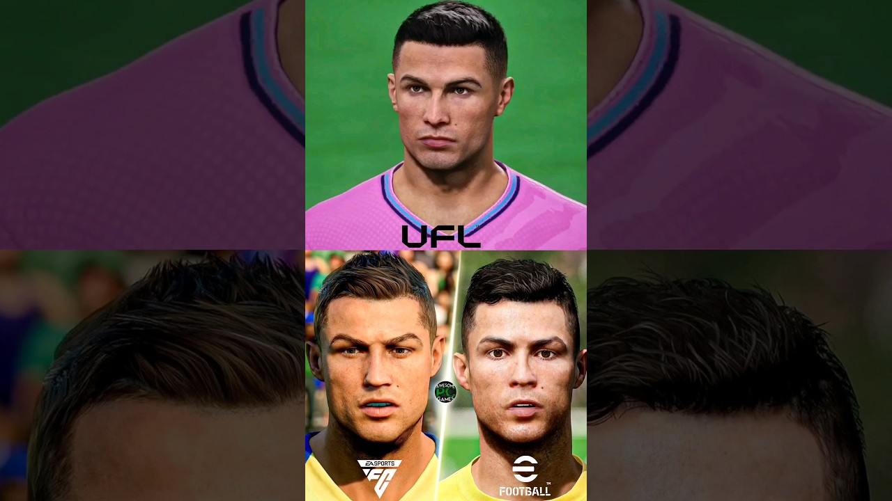 UFL, EA Sports FC 24 & eFootball 2024 Graphics Showdown ⚽