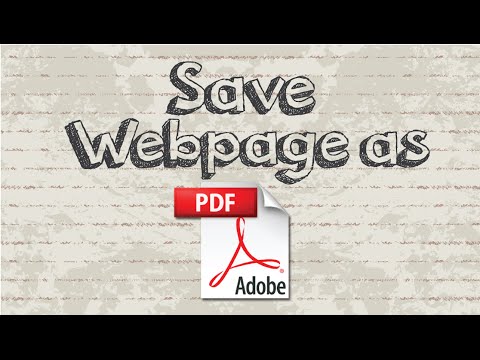 How to save a webpage as a PDF in any browser