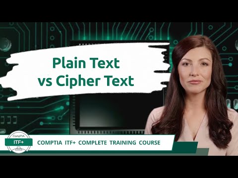 CompTIA ITF+ (FC0-U61) | Plain Text vs Cipher Text | Exam Objective 6.6 | Course Training Video