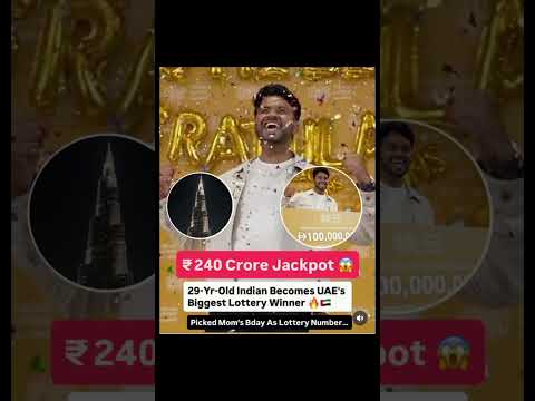 240 Crore Jackpot UAE biggest lottery#uae #jackpot #lottery #crorepati