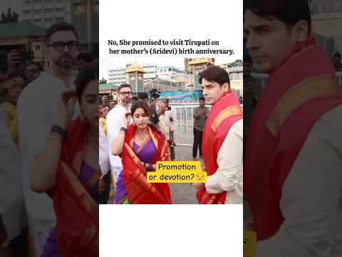 Daughter Janhvi Kapoor tribute on mother Sridevi birthday🙏🏻Tirupati🙏🏻#bollywood#sridevi#janhvikapoor