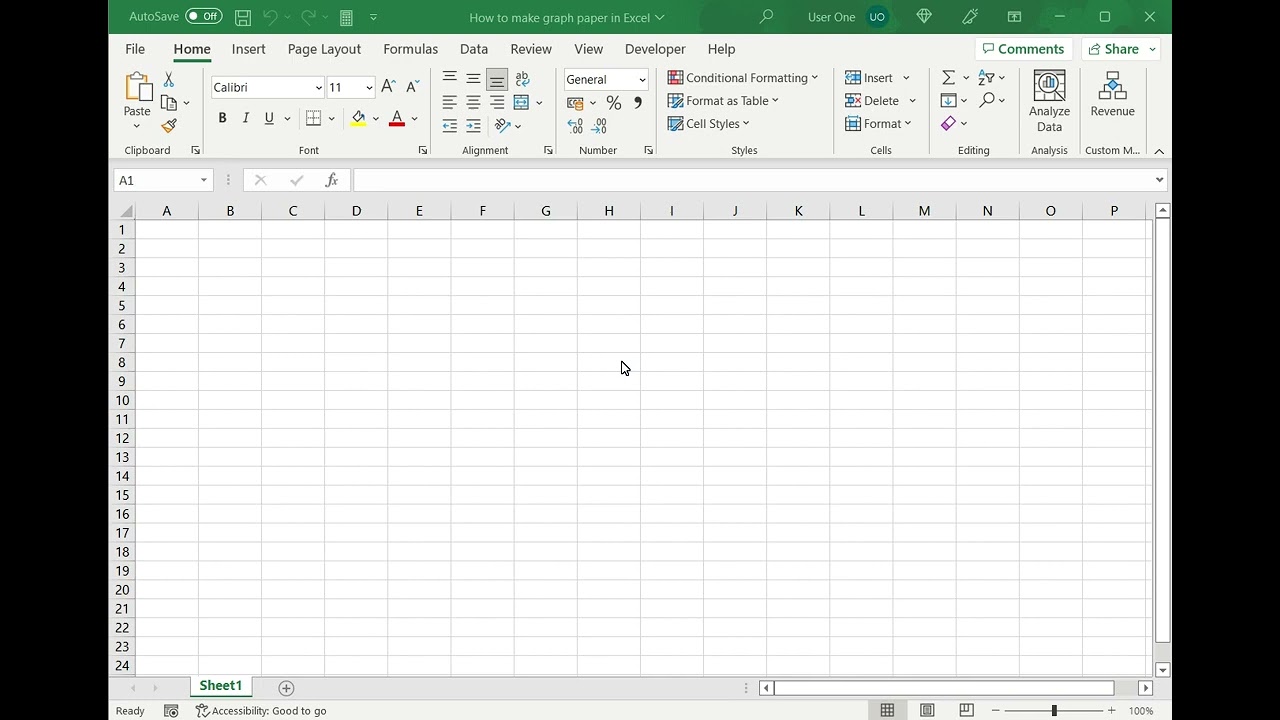 Create Graph Paper in Excel 📊