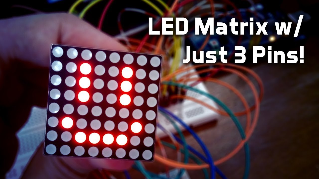 Control an 8x8 LED Matrix with Just 3 Pins! 💡