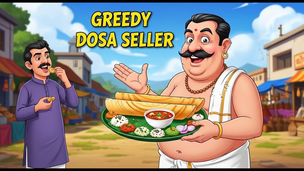 Greedy Dosa Seller Moral Story 🍽️