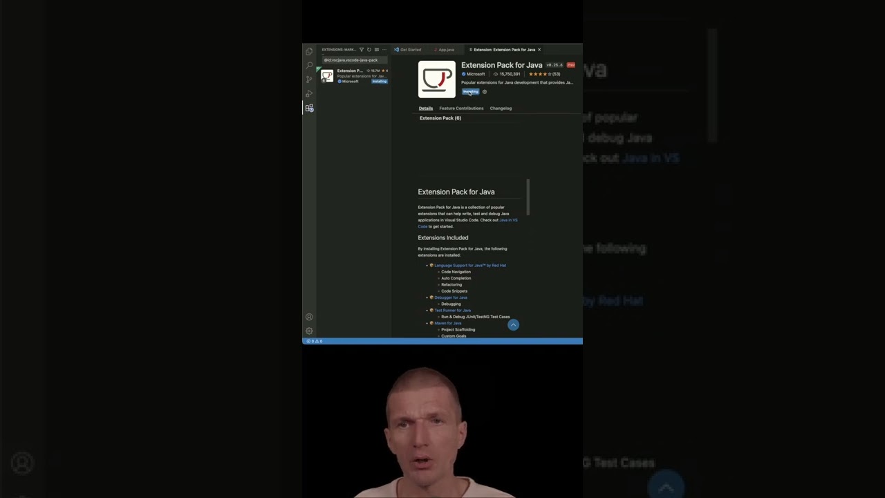 How to Setup Java in Visual Studio Code in 1 Minute #airhacks #java #shorts #vscode