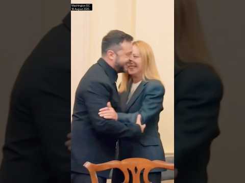 WARMEST hugs from Italy’s Meloni as Zelensky receives European leaders ahead of Trump meet