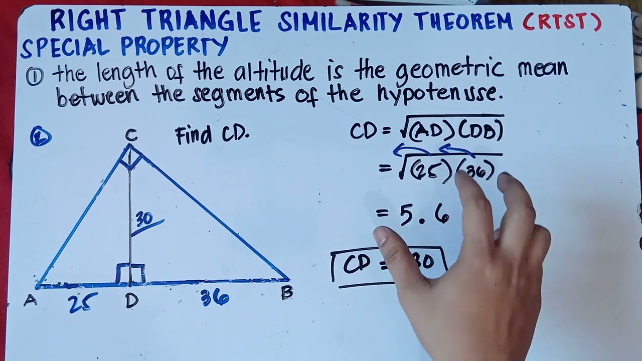 Right Triangle Similarity Theorem Explained ๐