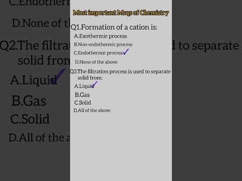 Most important Chemistry Mcqs