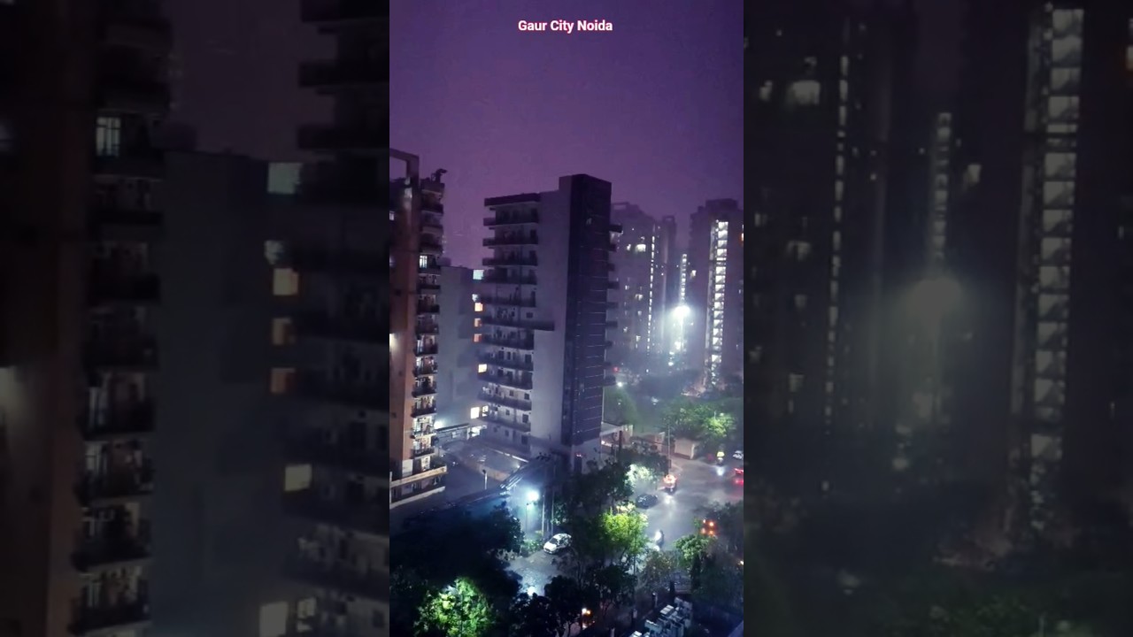 Heavy Rain in Noida West 🌧️